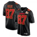 Men's Kansas City Chiefs Travis Kelce Nike Carbon Black Super Bowl LIX Fashion Game Jersey