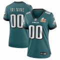 Women's Philadelphia Eagles Nike Midnight Green Super Bowl LIX Custom Game Jersey