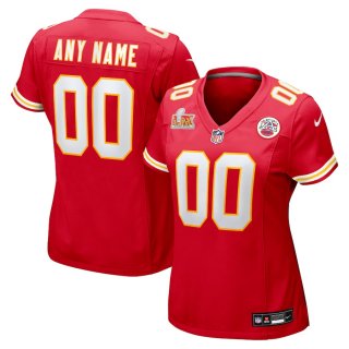 Kansas City Chiefs Nike Women's Super Bowl LIX Custom Game Jersey - Red