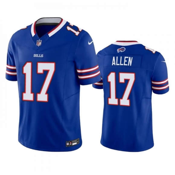 Men's Buffalo Bills #17 Josh Allen Blue 2023 F.U.S.E. Vapor Untouchable Limited Stitched Jersey