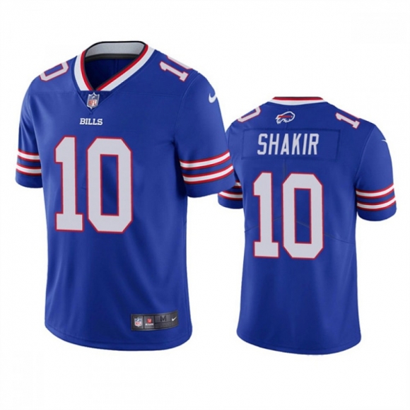 Men's Buffalo Bills #10 Khalil Shakir Blue Vapor Untouchable Limited Stitched Jersey