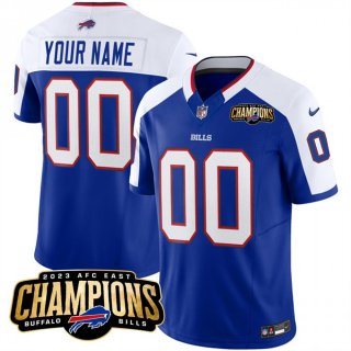 Men's Buffalo Bills Active Player Custom Blue/White 2023 F.U.S.E. AFC East Champions Ptach Stitched Football Jersey