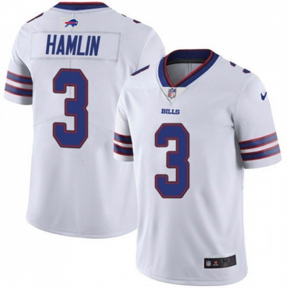 Men's Buffalo Bills #3 Damar Hamlin White Vapor Untouchable Limited Stitched Jersey