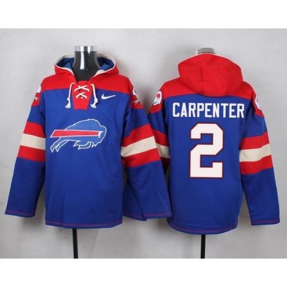 Nike Bills #2 Dan Carpenter Royal Blue Player Pullover NFL Hoodie