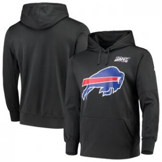 Men's Buffalo Bills Charcoal 100th Season Primary Logo Circuit Performance NFL Pullover Hoodie