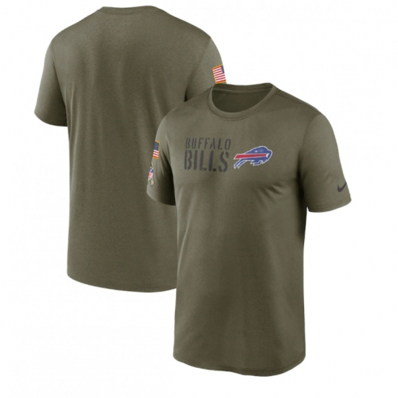 Men's Buffalo Bills Olive 2022 Salute to Service Legend Team T-Shirt