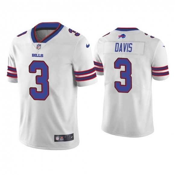 Men's Buffalo Bills #3 Gabriel Davis White Vapor Untouchable Limited Stitched Jersey