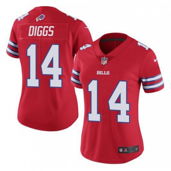 Women's Buffalo Bills #14 stefon diggs Red Vapor Untouchable Limited Stitched NFL Jersey (Run Samll