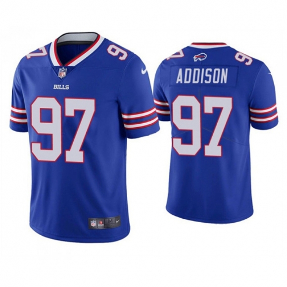 Men's Buffalo Bills #97 Mario Addison Blue Vapor Untouchable Limited Stitched Jersey