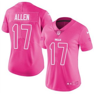 Toddlers Buffalo Bills #17 Josh Allen Pink Vapor Untouchable Limited Stitched Jersey