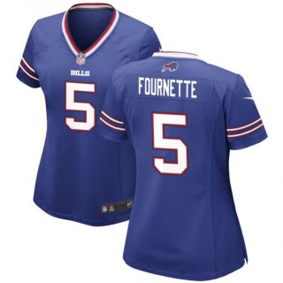 Women's Buffalo Bills #5 Leonard Fournette Blue Stitched Football Jersey(Run Small)