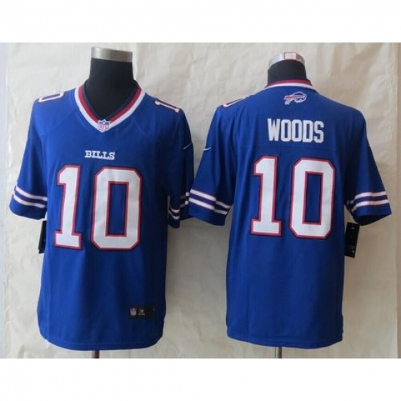 Nike Bills #10 Robert Woods Royal Blue Team Color Men's Stitched NFL New Limited Jersey