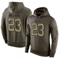 NFL Men's Nike Buffalo Bills #23 Aaron Williams Stitched Green Olive Salute To Service KO Performance Hoodie