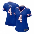 Women's Buffalo Bills #4 James Cook Blue Stitched Football Jersey(Run Small)