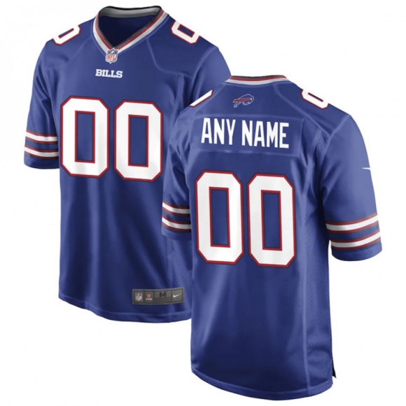 Men's Buffalo Bills Customized Royal Stitched Game Jersey