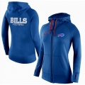 Women's Nike Buffalo Bills Full-Zip Performance Hoodie Blue