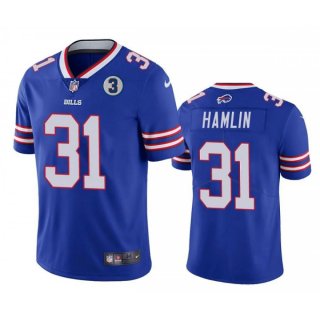 Men's Buffalo Bills #31 Damar Hamlin Blue With NO.3 Patch Vapor Untouchable Limited Stitched Jersey