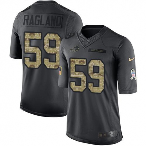 Nike Bills #59 Reggie Ragland Black Men's Stitched NFL Limited 2016 Salute To Service Jersey