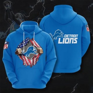 Men's Detroit Lions Blue 3D Trending Hoodie