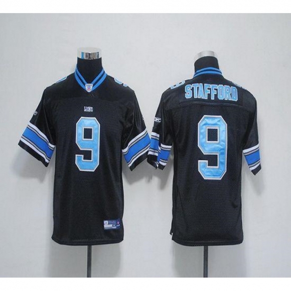 Lions #9 Matthew Stafford Black EStitched Youth NFL Jersey