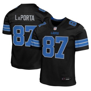 Youth Detroit Lions Sam LaPorta Nike Black Alternate Player Game Jersey