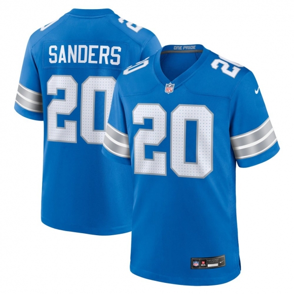 Men's Detroit Lions Barry Sanders Nike Blue Retired Player Game Jersey