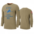 Men's Detroit Lions Tan 2019 Salute to Service Sideline Performance Long Sleeve Shirt