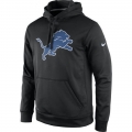 Men's Detroit Lions Nike Black Practice Performance Pullover Hoodie