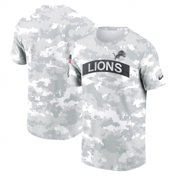 Men's Detroit Lions Nike Arctic Camo 2024 Salute To Service Performance T-Shirt