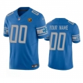 Men's Detroit Lions Active Player Custom Blue 2023 F.U.S.E. With John Madden Patch Vapor Limited Stitched Football Jersey