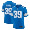 Men's Detroit Lions Morice Norris Nike Blue Game Jersey