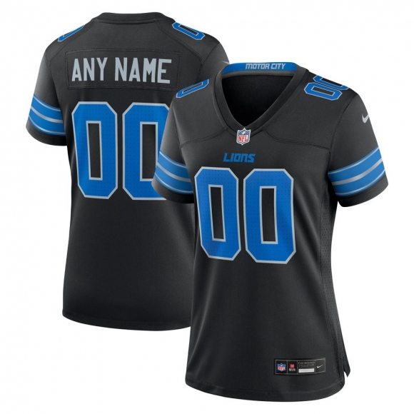 Women's Detroit Lions Nike Black Alternate Custom Game Jersey