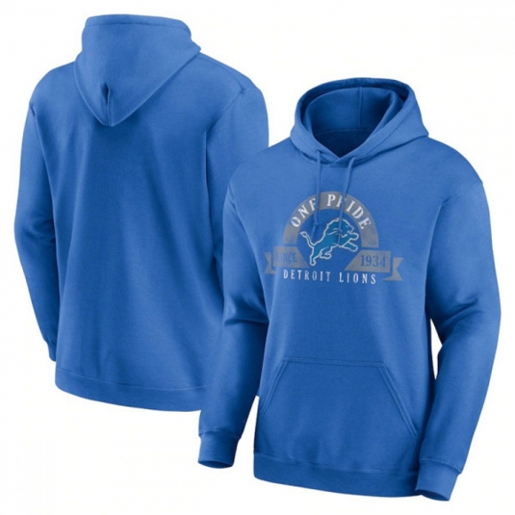 Men's Detroit Lions Blue Pullover Hoodie