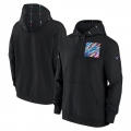 Men's Detroit Lions Black 2023 Crucial Catch Club Pullover Hoodie