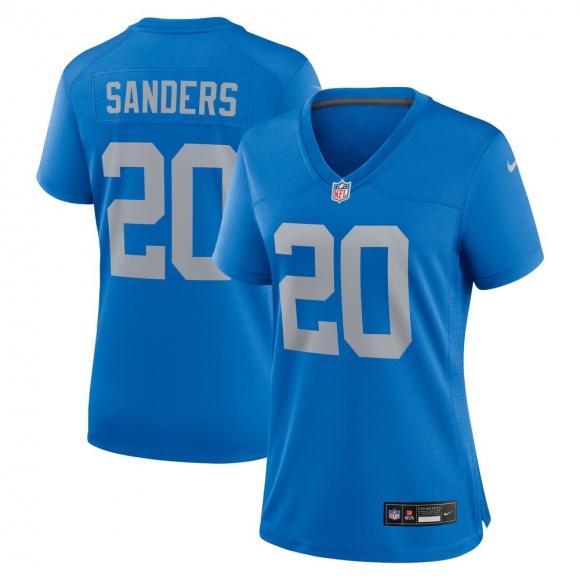 Women's Detroit Lions Barry Sanders Nike Blue Alternate Game Jersey