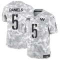 Men's Washington Commanders #5 Jayden Daniels 2024 F.U.S.E Arctic Camo Salute to Service Limited Stitched Football Jersey