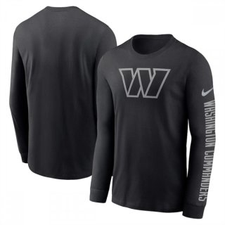 Men's Washington Commanders Black Long Sleeve T-Shirt