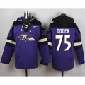 Nike Ravens #75 Jonathan Ogden Purple Player Pullover NFL Hoodie