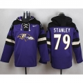 Nike Ravens #79 Ronnie Stanley Purple Player Pullover NFL Hoodie