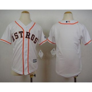 Astros Blank White Cool Base Stitched Youth MLB Jersey