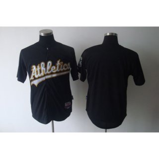 Athletics Blank Black Cool Base Stitched MLB Jersey