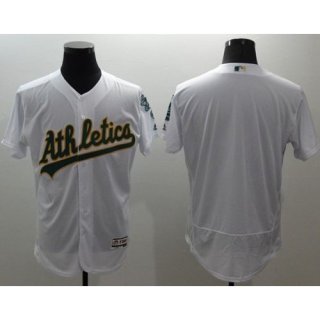 Athletics Blank White Flexbase Authentic Collection Stitched MLB Jersey