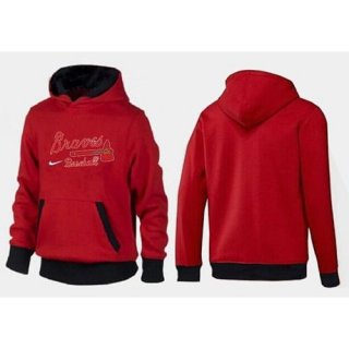 Atlanta Braves Pullover Hoodie Red & Black