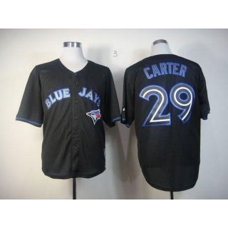 Blue Jays #29 Joe Carter Black Fashion Stitched MLB Jersey