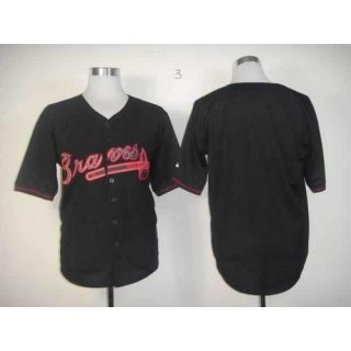 Braves Blank Black Fashion Stitched MLB Jersey