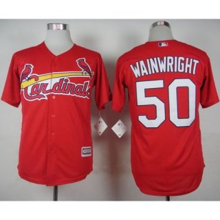 Cardinals #50 Adam Wainwright Red Cool Base Stitched MLB Jersey