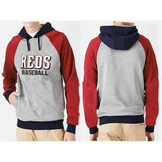 Cincinnati Reds Pullover Hoodie Grey & Red