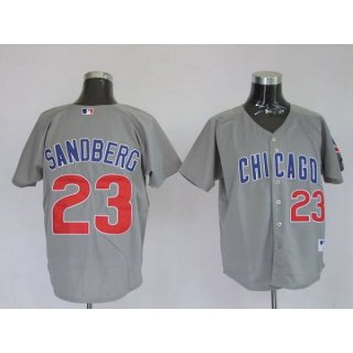 Cubs #23 Ryne Sandberg Stitched Grey MLB Jersey