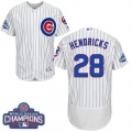 Cubs #28 Kyle Hendricks White Flexbase Authentic Collection 2016 World Series Champions Stitched MLB Jersey