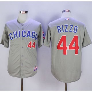 Cubs #44 Anthony Rizzo Grey Cool Base Stitched MLB Jersey